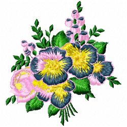 Flowers And Tree Embroidery Design 1 Flowers And Tree Embroidery Design 1